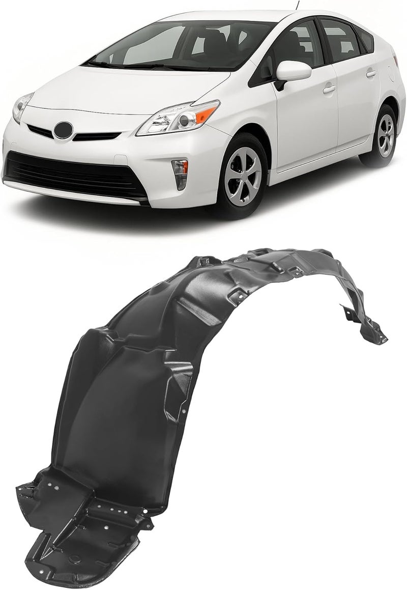 ALMULOO Front Fender Liner Driver Side Compatible with 2010-2015 Toyota Prius Replacement for TO1248158 5387647070 w/o Insulation Foam Wheel Liner Splash Shields Guard Inner Panel - Image 1